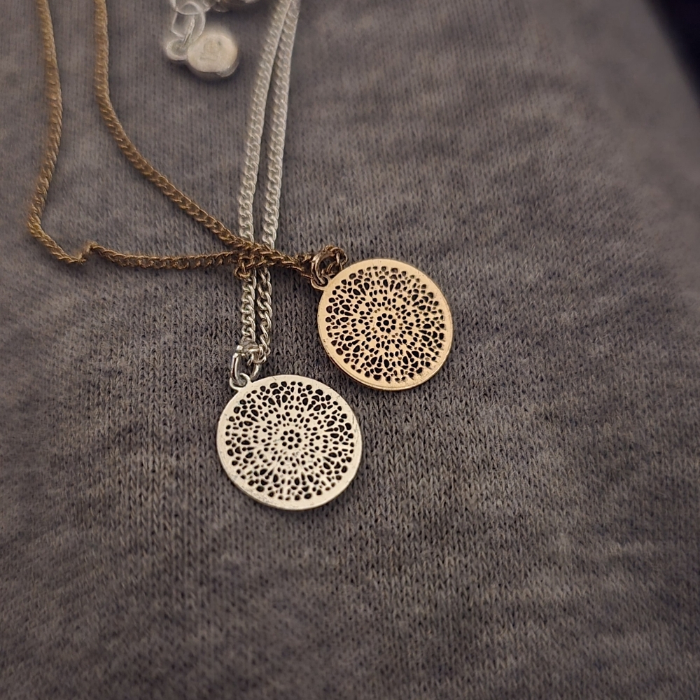 Matching Silver and Gold Necklaces